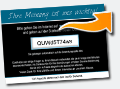 Bitte geben Sie den aufgedruckten Code in das obere Feld ein